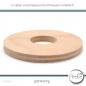 Preview: 1x Holzring Buche Sperrholz 10 mm naturbelassen, unbehandelt glattkantig Holz-Ring